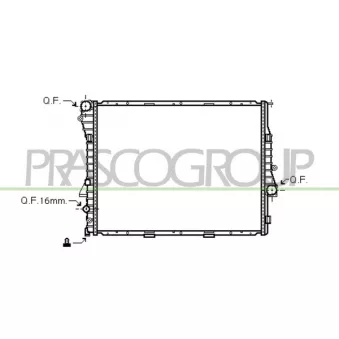 Radiateur, refroidissement du moteur PRASCO BM820R003