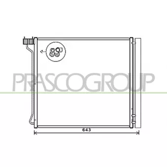 Condenseur, climatisation PRASCO BM825C001