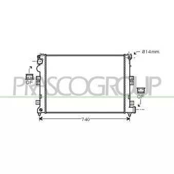 Radiateur, refroidissement du moteur PRASCO CI053R006