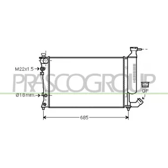 Radiateur, refroidissement du moteur PRASCO