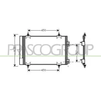 Condenseur, climatisation PRASCO CI424C002