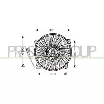 Ventilateur, refroidissement du moteur PRASCO CI424F001