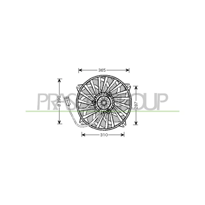 Ventilateur, refroidissement du moteur PRASCO CI424F001