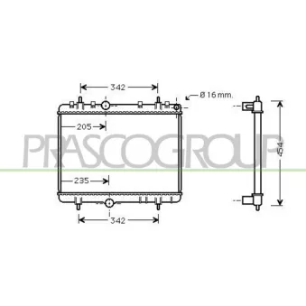 Radiateur, refroidissement du moteur PRASCO CI424R015