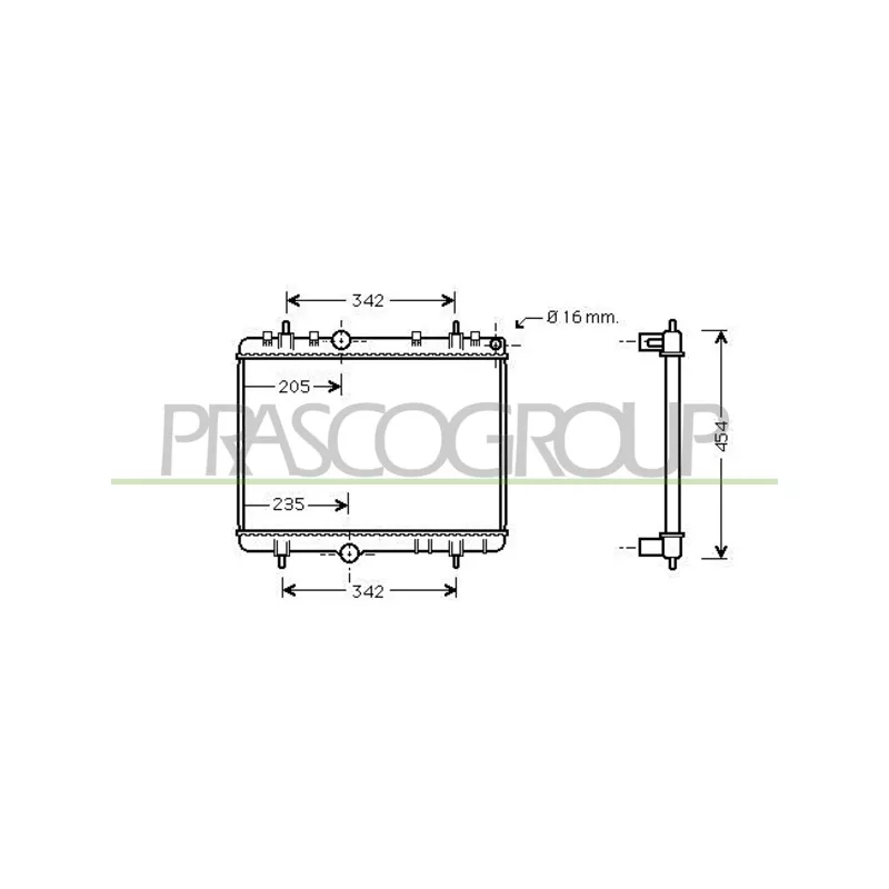 Radiateur, refroidissement du moteur PRASCO CI424R015