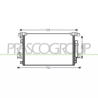 Condenseur, climatisation PRASCO CI802C001