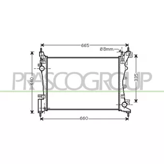 Radiateur, refroidissement du moteur PRASCO CI907R001