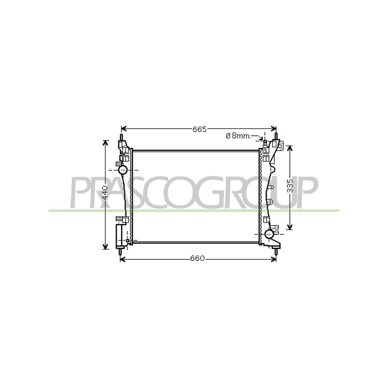 Radiateur, refroidissement du moteur PRASCO CI907R001