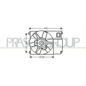 Ventilateur, refroidissement du moteur PRASCO CI950F001