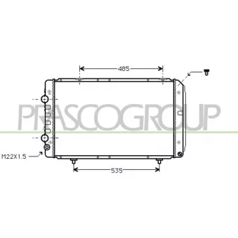 Radiateur, refroidissement du moteur PRASCO CI950R007