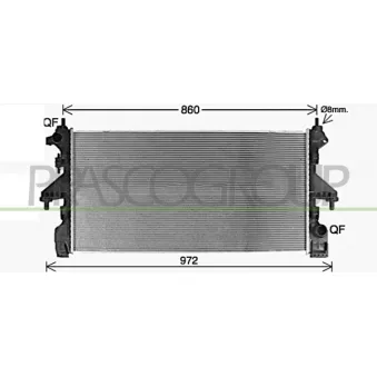 Radiateur, refroidissement du moteur PRASCO CI956R002