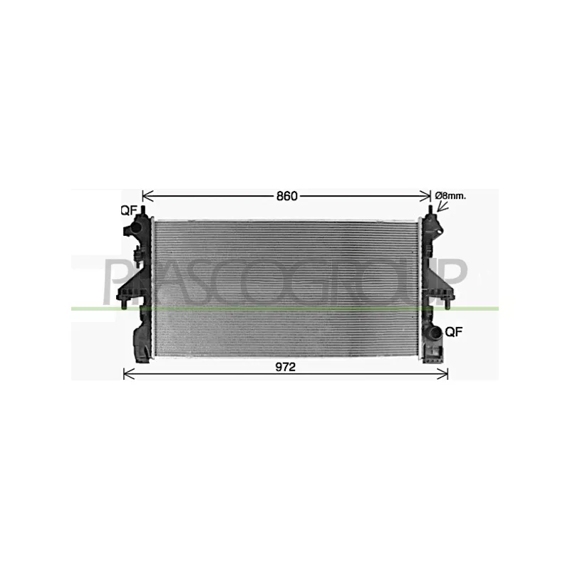 Radiateur, refroidissement du moteur PRASCO CI956R002