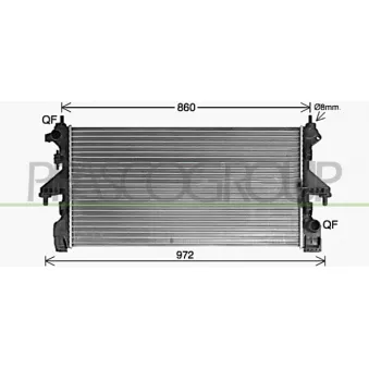 Radiateur, refroidissement du moteur PRASCO CI956R003