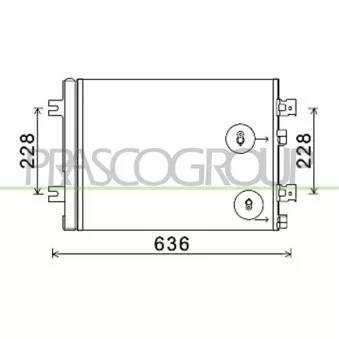 Condenseur, climatisation PRASCO DA220C004