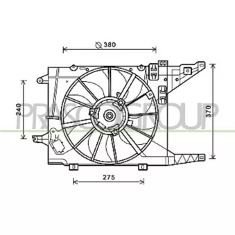 Ventilateur, refroidissement du moteur PRASCO DA220F002