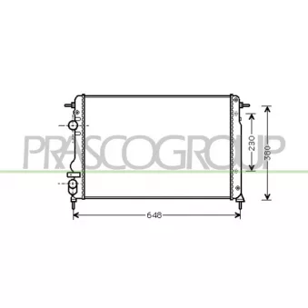 Radiateur, refroidissement du moteur PRASCO DA220R003