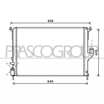 Radiateur, refroidissement du moteur PRASCO DA220R005