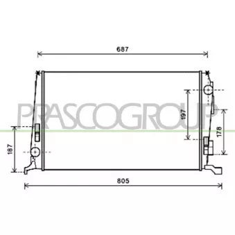 Radiateur, refroidissement du moteur PRASCO DA820R001