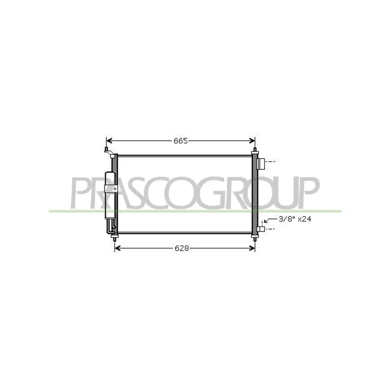 Condenseur, climatisation PRASCO DS011C004