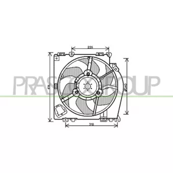 Ventilateur, refroidissement du moteur PRASCO DS011F001