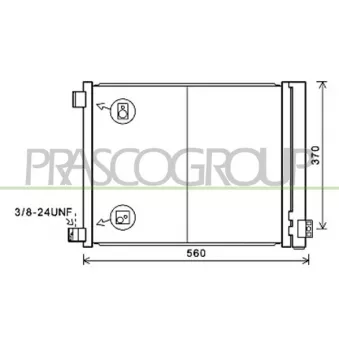 Condenseur, climatisation PRASCO DS014C001