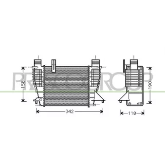 Intercooler, échangeur PRASCO DS350N001