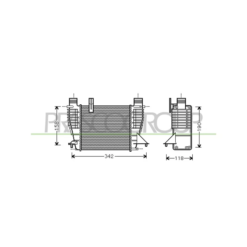 Intercooler, échangeur PRASCO DS350N001