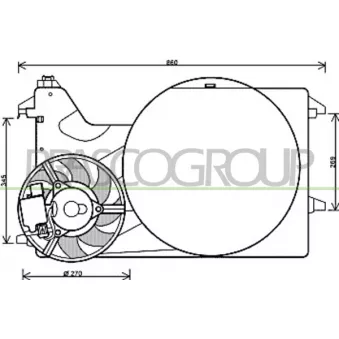 Ventilateur, refroidissement du moteur PRASCO FD912F002