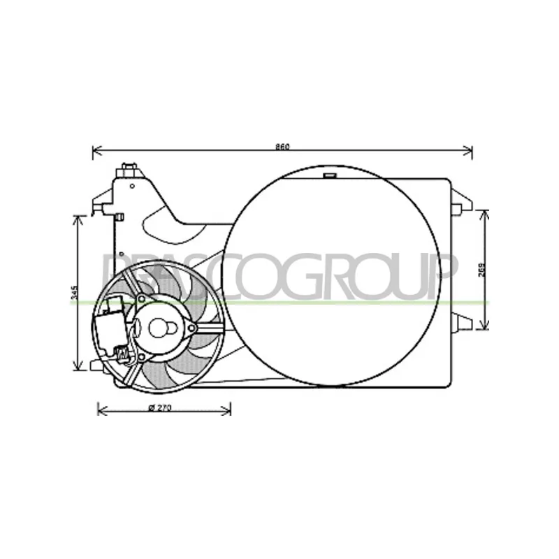 Ventilateur, refroidissement du moteur PRASCO FD912F002