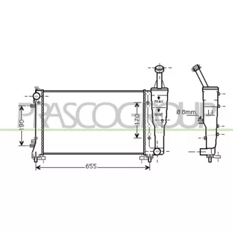 Radiateur, refroidissement du moteur PRASCO FT350R005