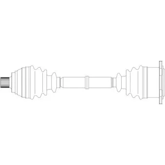 Arbre de transmission avant droit GENERAL RICAMBI AU3301