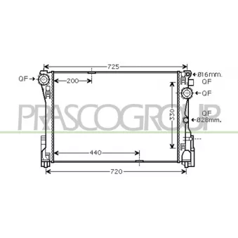 Radiateur, refroidissement du moteur PRASCO ME029R006