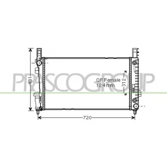 Radiateur, refroidissement du moteur PRASCO ME324R002