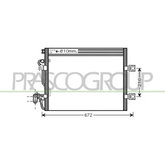 Condenseur, climatisation PRASCO ME522C002