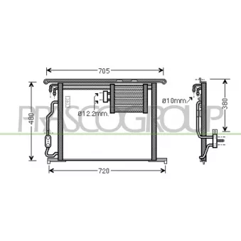 Condenseur, climatisation PRASCO ME522C004