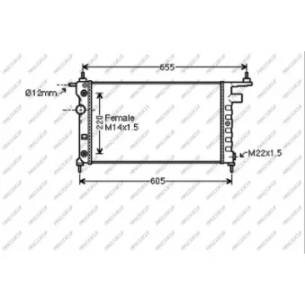 Radiateur, refroidissement du moteur PRASCO OP028R002