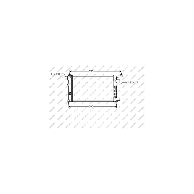 Radiateur, refroidissement du moteur PRASCO OP028R006