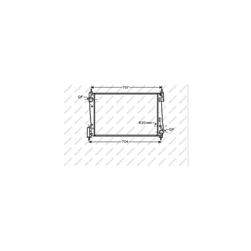 Radiateur, refroidissement du moteur PRASCO OP034R003