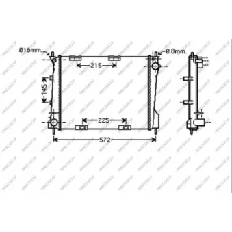 Radiateur, refroidissement du moteur PRASCO RN325R003