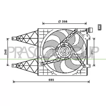 Ventilateur, refroidissement du moteur PRASCO SK322F002