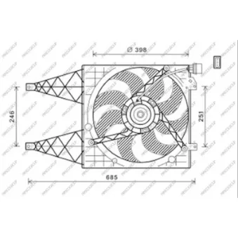 Ventilateur, refroidissement du moteur PRASCO ST033F003