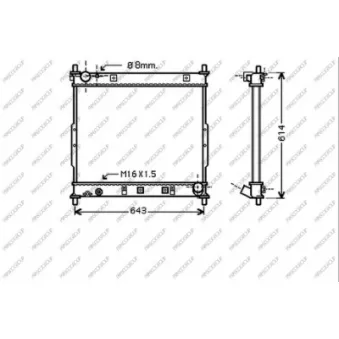 Radiateur, refroidissement du moteur PRASCO SY810R001