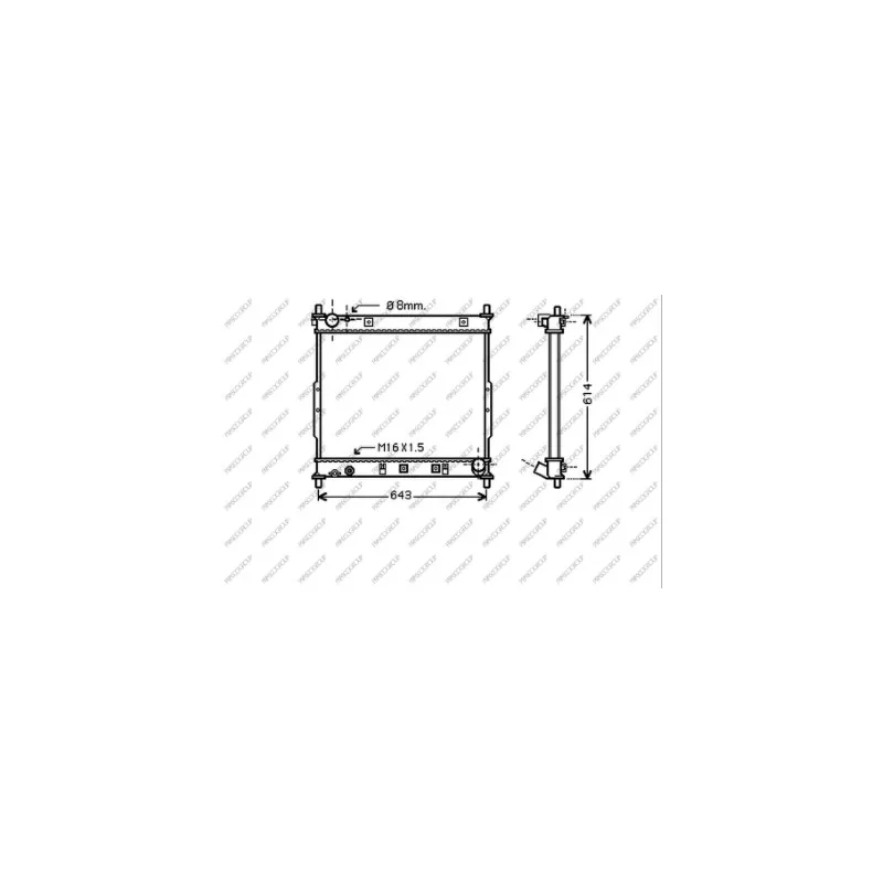 Radiateur, refroidissement du moteur PRASCO SY810R001