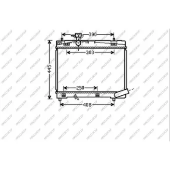 Radiateur, refroidissement du moteur PRASCO TY020R004