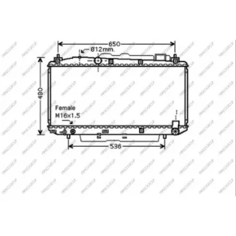 Radiateur, refroidissement du moteur PRASCO TY283R008