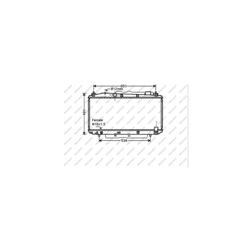 Radiateur, refroidissement du moteur PRASCO TY283R008