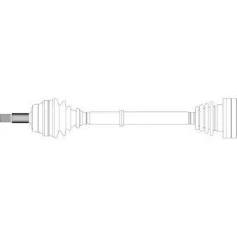 Arbre de transmission avant droit GENERAL RICAMBI WW3048