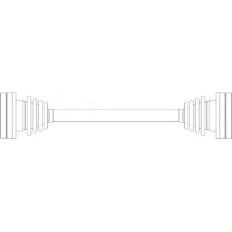 Arbre de transmission arrière gauche GENERAL RICAMBI WW3237