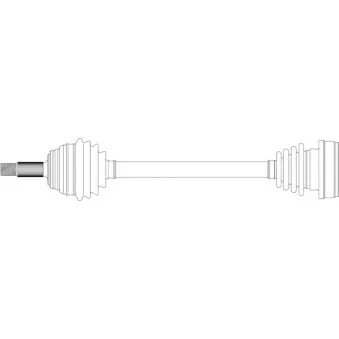 Arbre de transmission avant gauche GENERAL RICAMBI WW3258