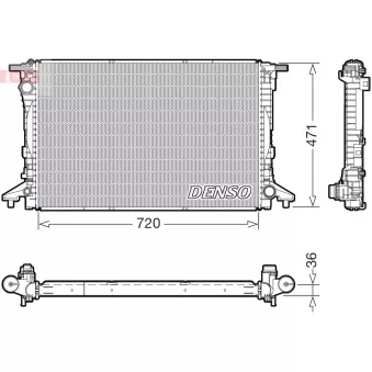 Radiateur, refroidissement du moteur DENSO DRM02047